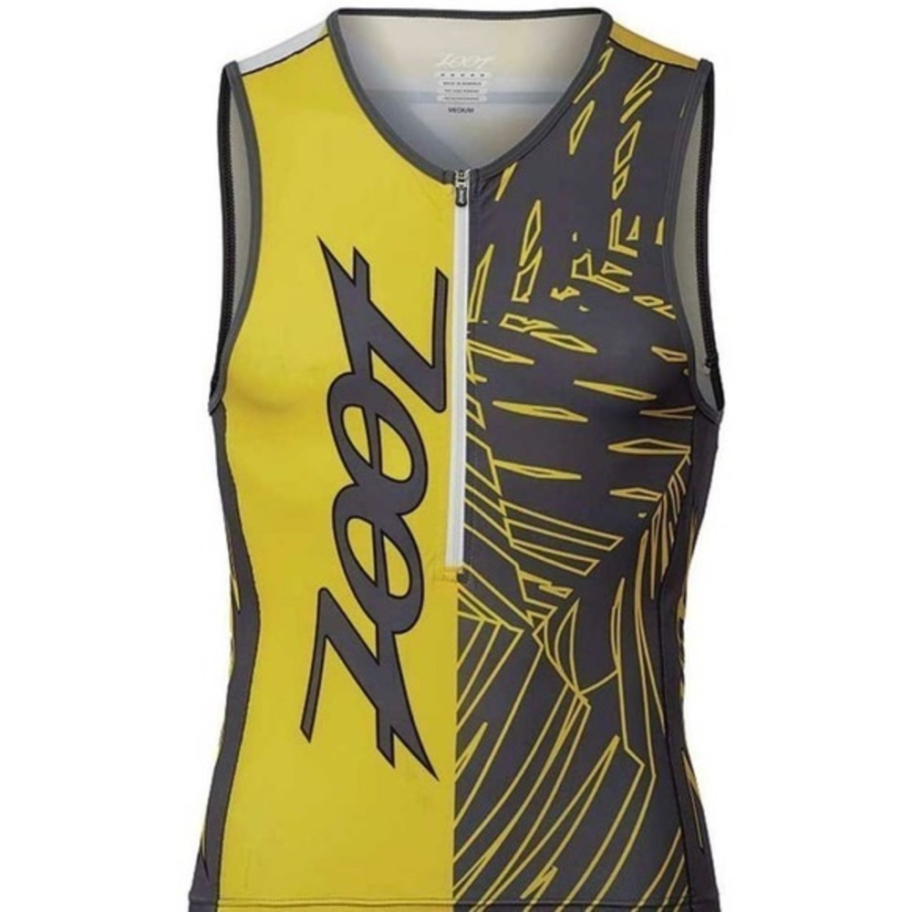 Zoot Performance Team Triathlon Sleeveless Jersey Grey Large